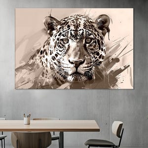 Jaguar Wall Art | Animal Print Decor, Jungle Wall Hanging, Canvas Art, Modern Home Decor, Safari Artwork & Nature Lover Gift