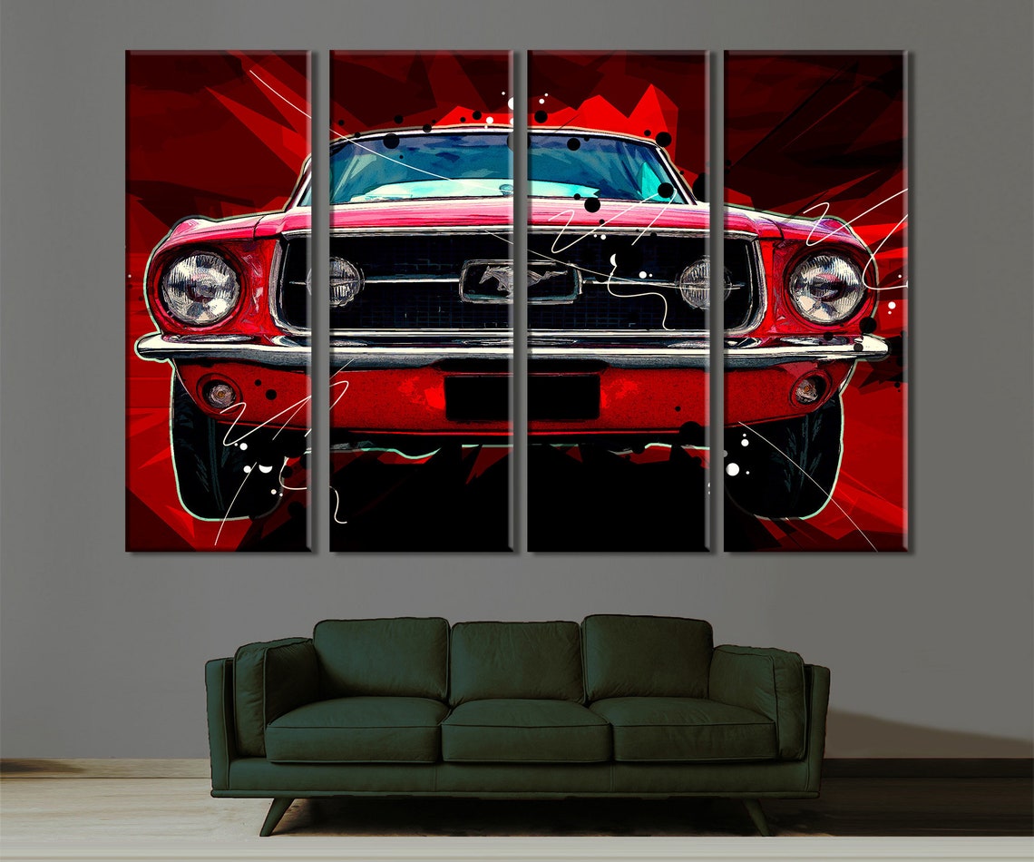 Décoration murale en métal - Ford - Mustang 67