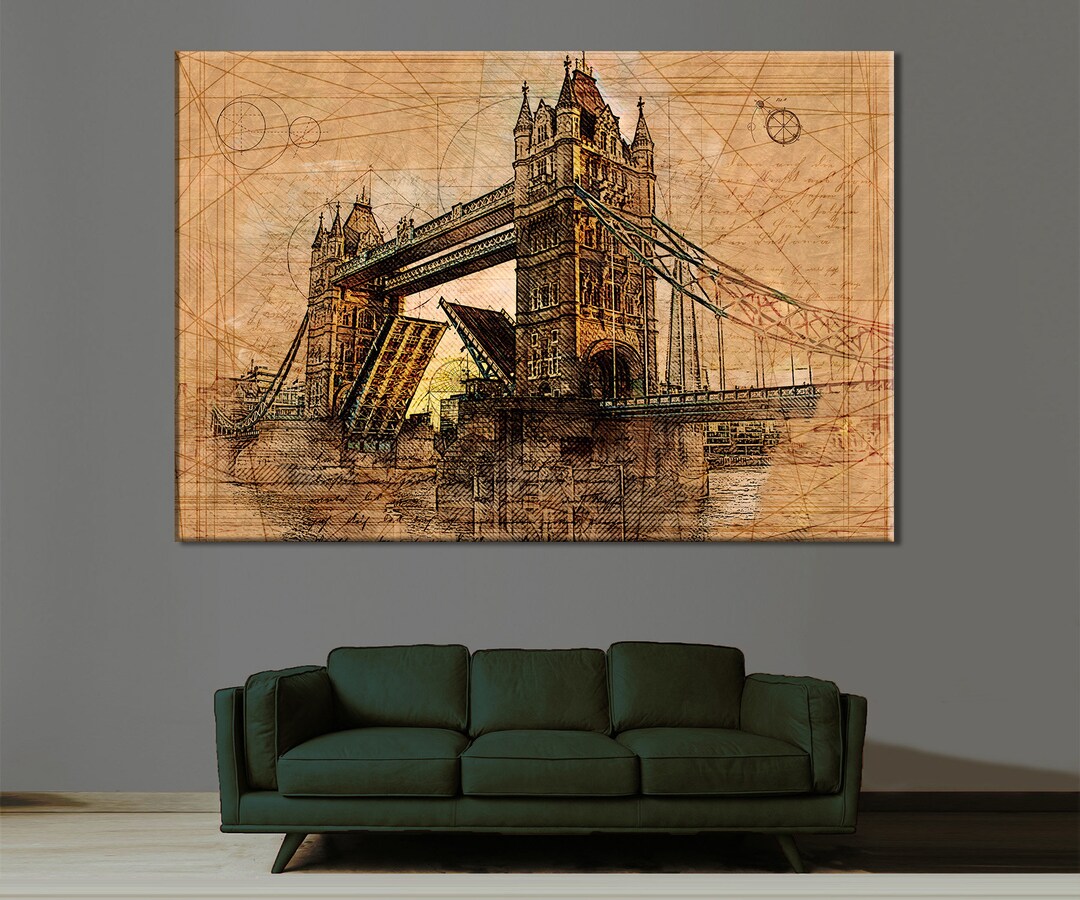 Tower Bridge Canvas Print Tower Bridge Wall Art London Etsy