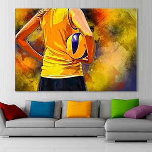Women's Volleyball Canvas, Motivation Print, Volleyball Wall Decor, Volleyball Artwork,Volleyball Room Decor,Volleyball Print,Volleyball Art