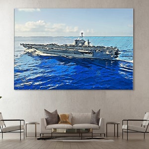 USS Nimitz Aircraft Carrier Canvas Print: Navy Wall Art - Etsy