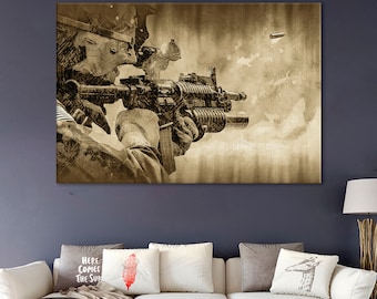 Special Forces Canvas Print, Military Soldier Wall Art