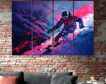 Skier Canvas Print: Winter Sport Wall Art - Ready to Hang