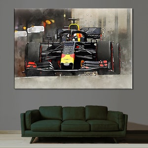 Max Verstappen Formula One, F 1 Canvas Sport, Race Print Room Decor, F 1 Fan Gift, Racing Print, Racing Print Formula One Photo  Gift Canvas