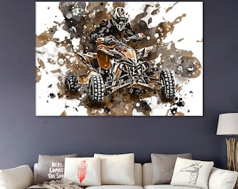 ATV Quad Bike Canvas Print: Offroad Racing Wall Decor