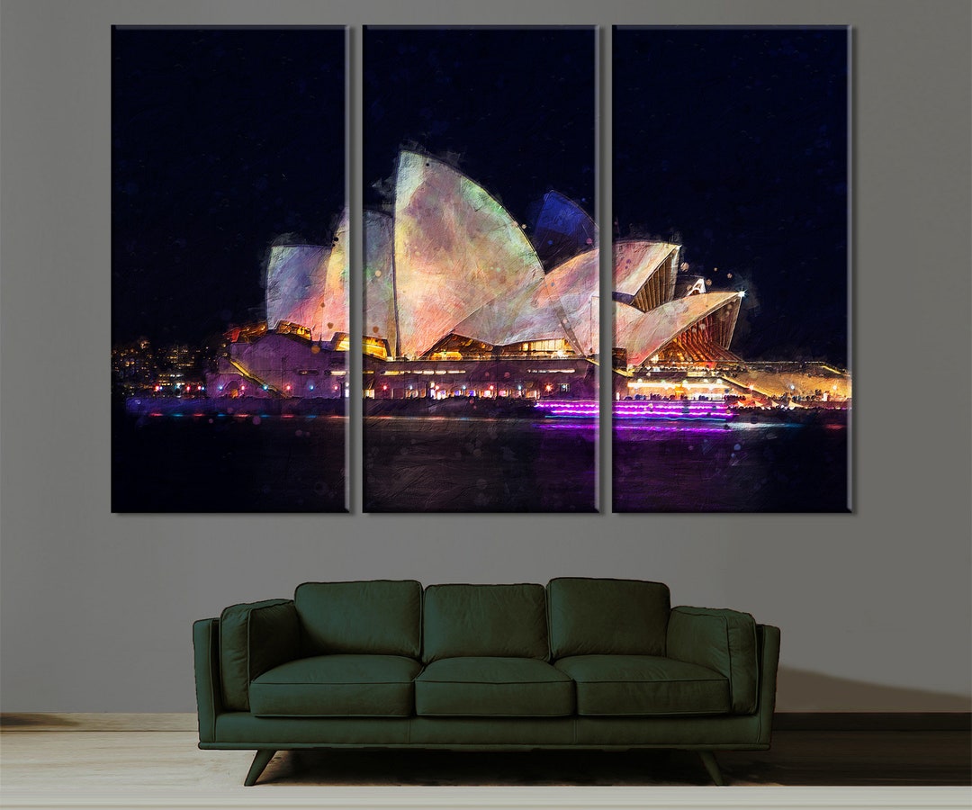 Sydney , Sydney Canvas, Architecture Wall Art, Sydney Opera House Art
