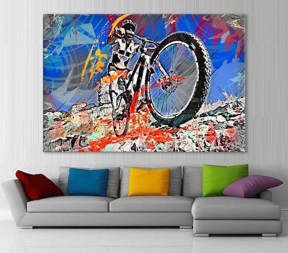 Bike canvas art clearance