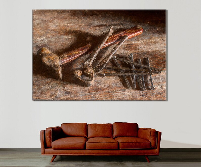 Tool Canvas Tools Wall Decor Construction Print Modern Wall | Etsy