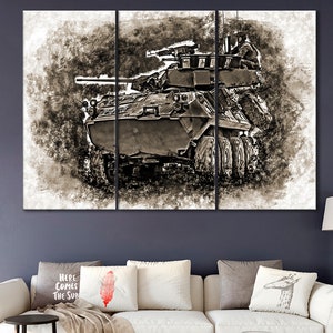 LAV-25  Canvas, Armored Vehicle Wall Decor, Marine Corps Artwork, Army Print,Military Gift,Combat Vehicle Wall Art,LAV-25 Artwork,Army Decor