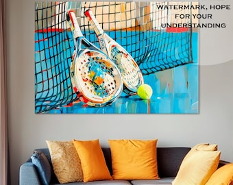 Padel Tennis Rackets Canvas Art: Modern Wall Decor