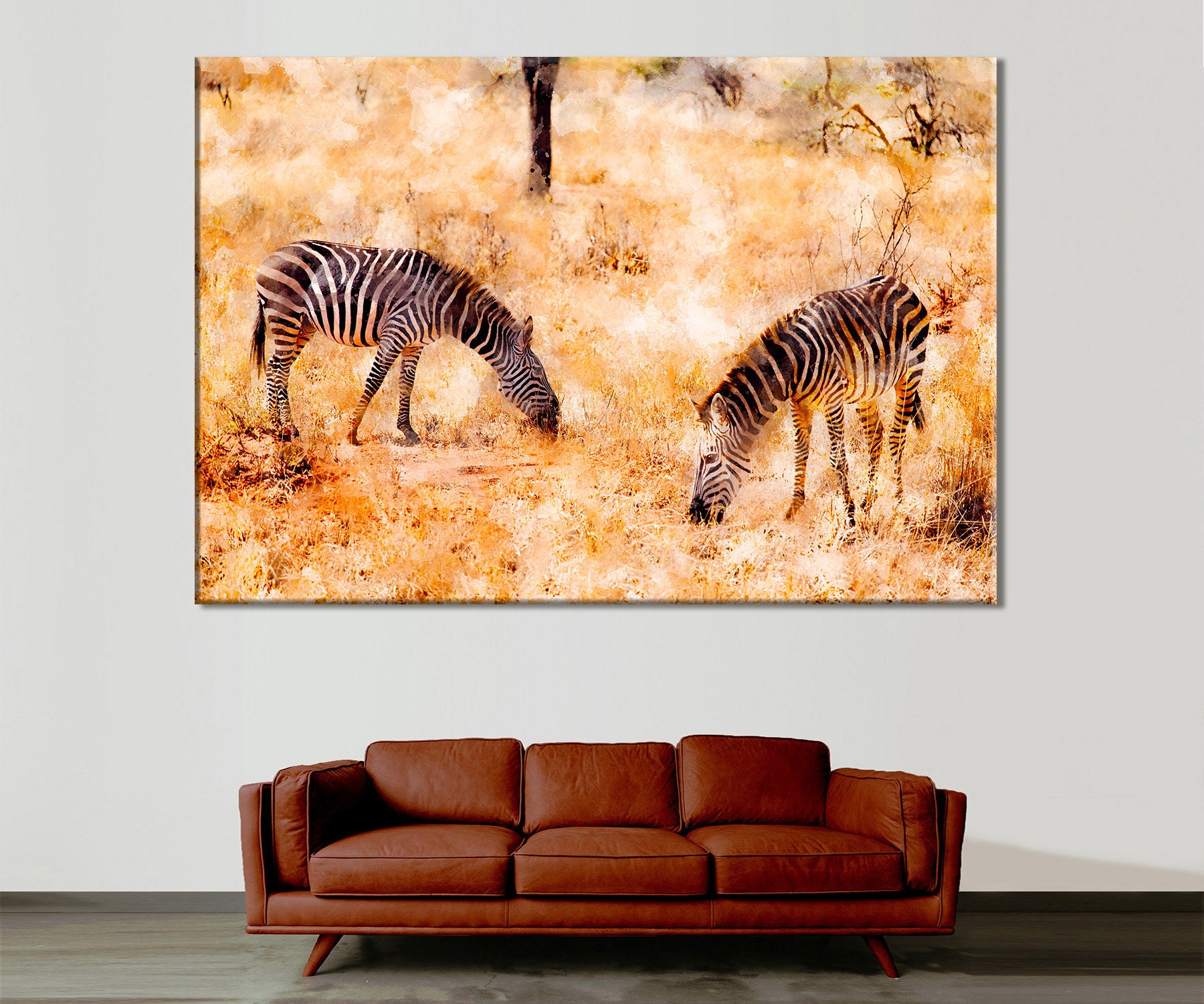 Zebra Canvas Art Zebra Wall Art Animals Canvas Zebra Photo Etsy