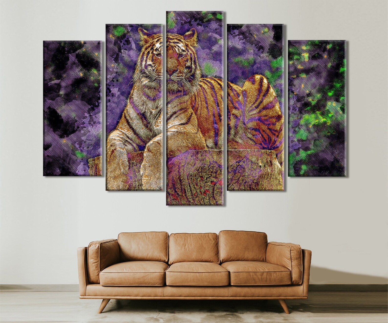 Tiger Canvas Tiger Wall Art Wild Animals Canvas Predator Etsy