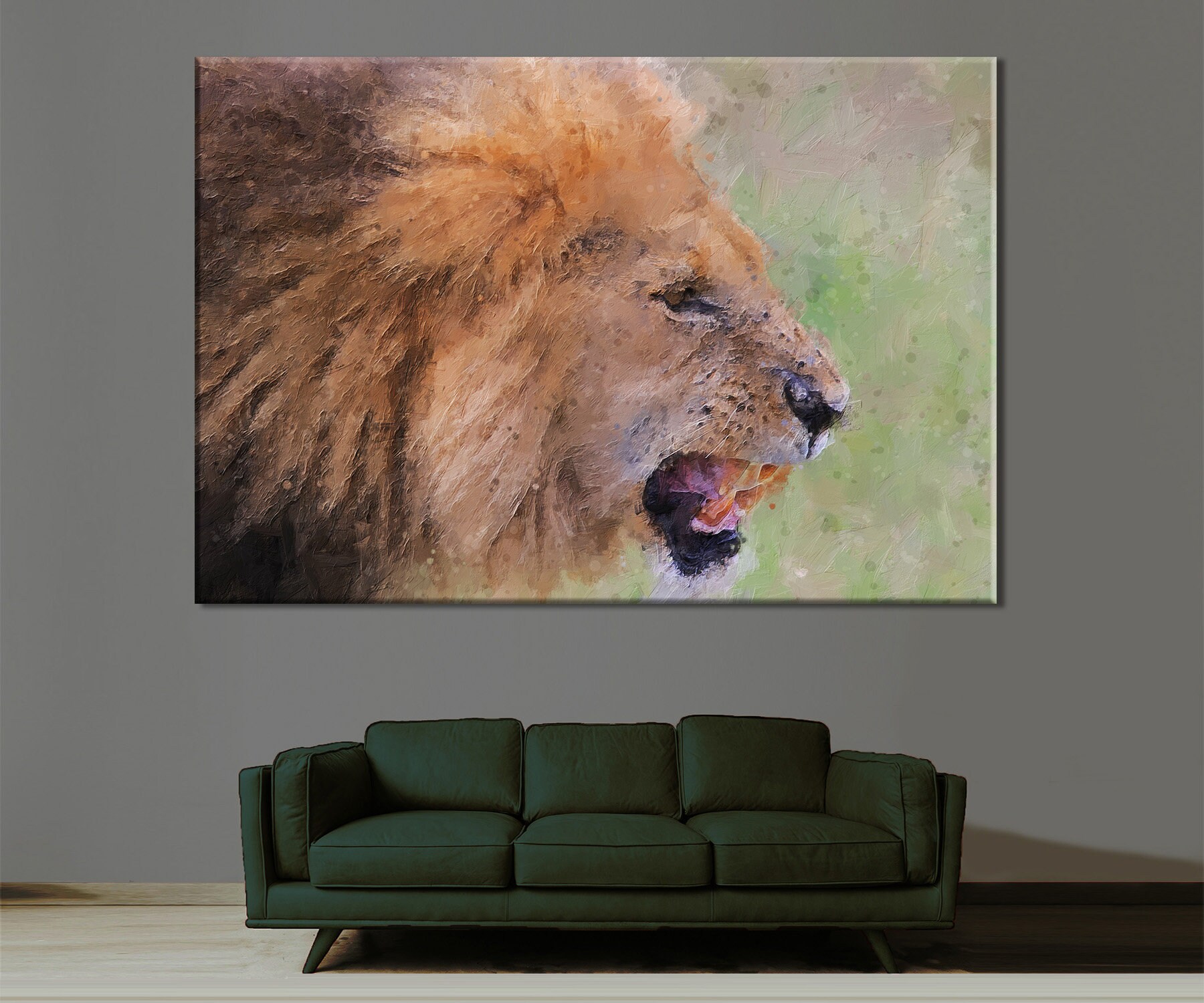 Lion Canvas Lions Wall Art Animals Print Lion Photo Lion Etsy