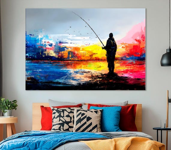 Fisherman Art Print | Ocean Illustration | Modern Nautical Decor