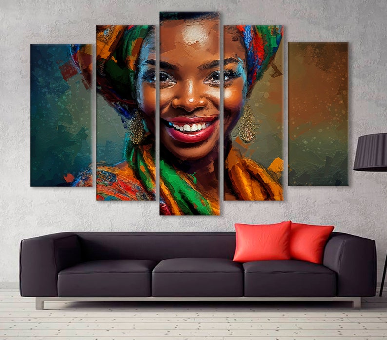 Afro Girl Wall Art Beautiful Woman Artwork Black Girl Print Etsy