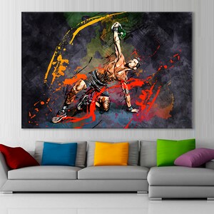 Athlete Artwork, Motivation Canvas, Kettlebell Decor, Kettlebell Wall Art, Gym Wall Print, Kettlebell Poster, Gym Room Decor, Sportsman Gift