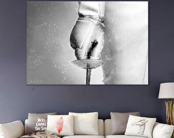 Fencing Epee Canvas Print: Modern Fencing Wall Art