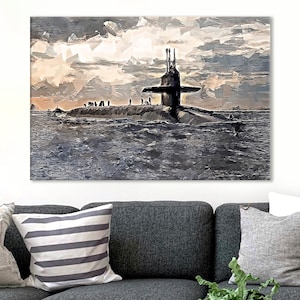 USS Rhode Island Subarine Wall Art, Ohio Class ballistic-missile submarine Print, Submarine Wall Decor, US Navy Wall Art, Submarine Artwork