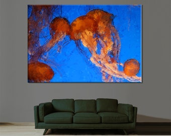 Jellyfish Canvas Print: Ocean Life Wall Art
