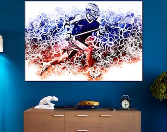 Lacrosse Canvas Art: Sports Room Decor, Unique Fan Gift