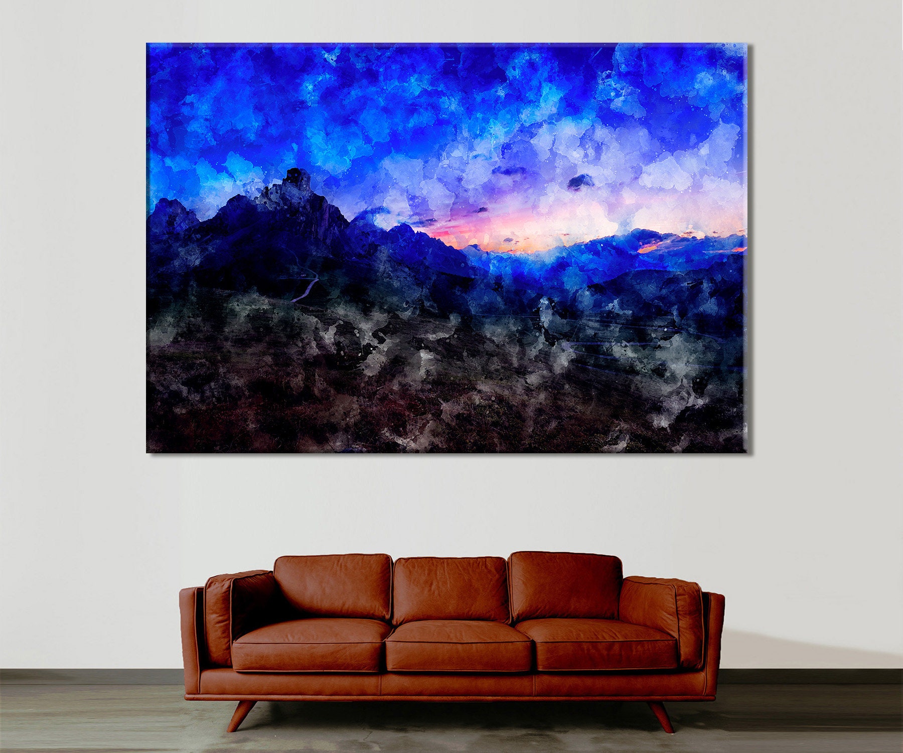 Mountain Canvas Art Mountain Wall Art Mountain Paintings Etsy