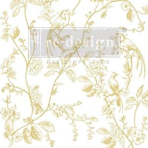 A BIRD SONG by KACHA Gold Foil Redesign Décor Transfer