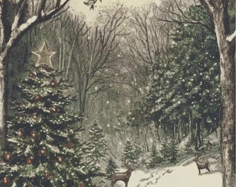 CHRISTMAS STROLL A3 Rice Decoupage Paper by Belles and Whistles