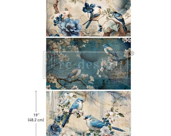 SAPPHIRE WINGS 3-PACK!! Decoupage Decor Tissue Paper by Redesign with Prima