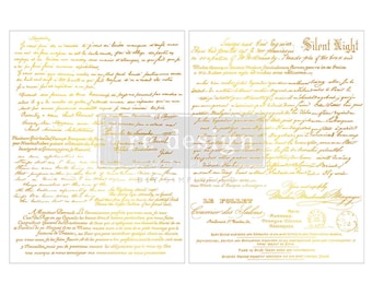 GILDED NOEL SCRIPT Middy Foil Transfer by Kacha for Re-Design