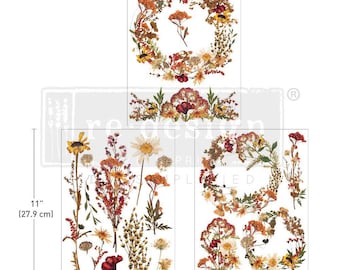 DRIED WILDFLOWERS Middy Transfer by Re-Design with Prima