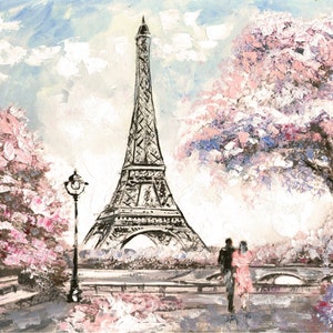 SPRINGTIME IN PARIS A3 Rice Decoupage Paper by Belles and Whistles image 1