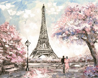SPRINGTIME IN PARIS A3 Rice Decoupage Paper by Belles and Whistles