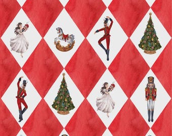HOLIDAY HARLEQUIN A3 Rice Decoupage Paper by Belles and Whistles