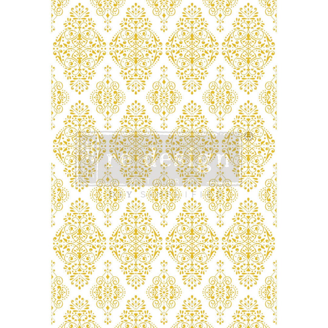 KACHA GOLDEN DAMASK Redesign Décor Transfer Etsy