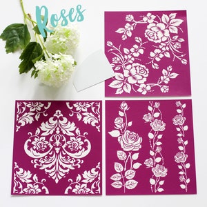 ROSES Silkscreen Stencils from Belles and Whistles image 1