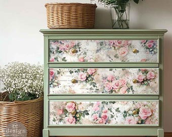ROSY REVERIE Double Delight Decoupage Fiber Set by Redesign with Prima