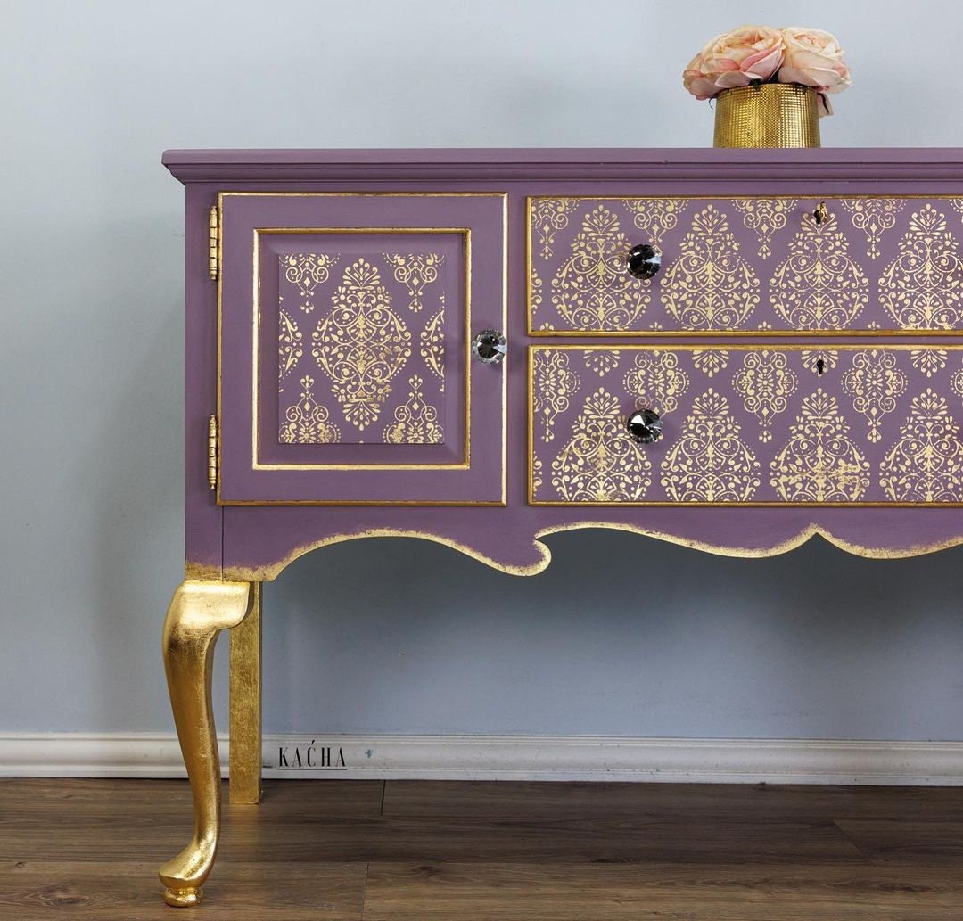 KACHA GOLDEN DAMASK Redesign Décor Transfer Etsy