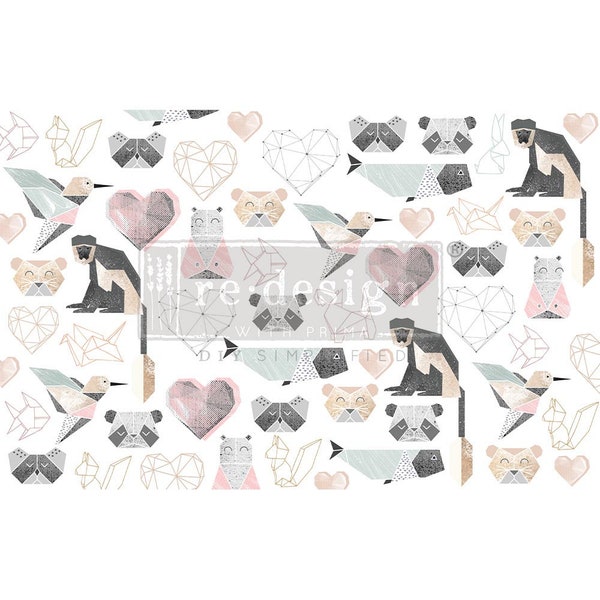 ORIGAMI LOVE Decoupage Decor Tissue Paper by Redesign with Prima