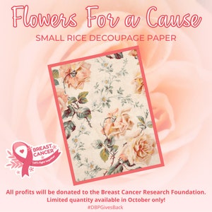 FLOWERS FOR A CAUSE A3 Rice Decoupage Paper by Belles and Whistle image 2