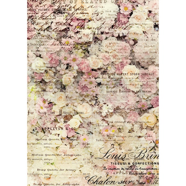 FLORAL & DREAM Redesign Decor Rice Paper for Decoupage