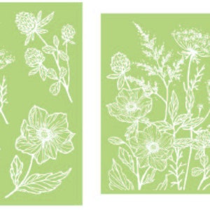 WILDFLOWERS Silkscreen Stencils from Belles and Whistles