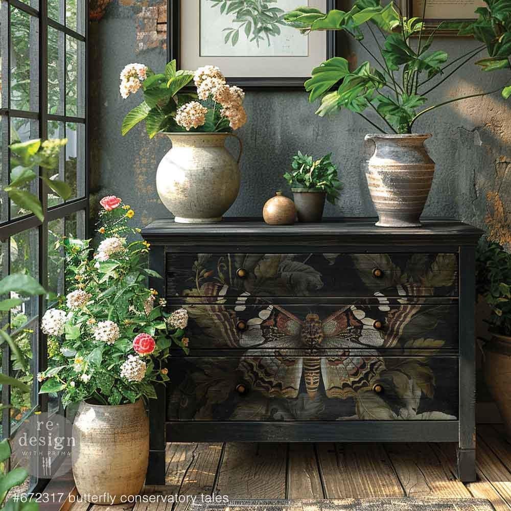 BUTTERFLY CONSERVATORY TALES A1 Decoupage Fiber by Redesign with Prima