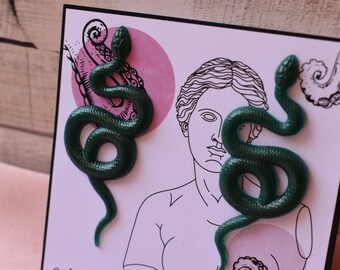 Scaly or Shinny Snake Stud Resin Earrings