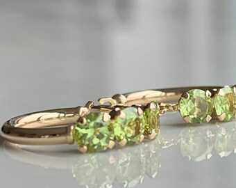 Birthstone Semi Hoop Earrings Sterling Multi Stone Earrings Tourmaline Amethyst Blue Spinel Peridot Vintage Jewelry Vintagesouthwest