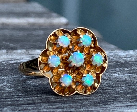 Opal Ring Natural Australian Opal Engagement Ring