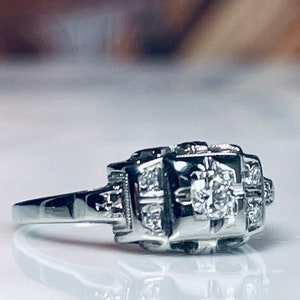 Engagement Ring JABEL 18k Diamond Orange Blossom White Gold Ring JABEL Diamond Ring Vintage Antique Engagement Diamond Ring Gift For Her