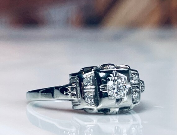 Engagement Ring JABEL 18k Diamond Orange Blossom White Gold Ring