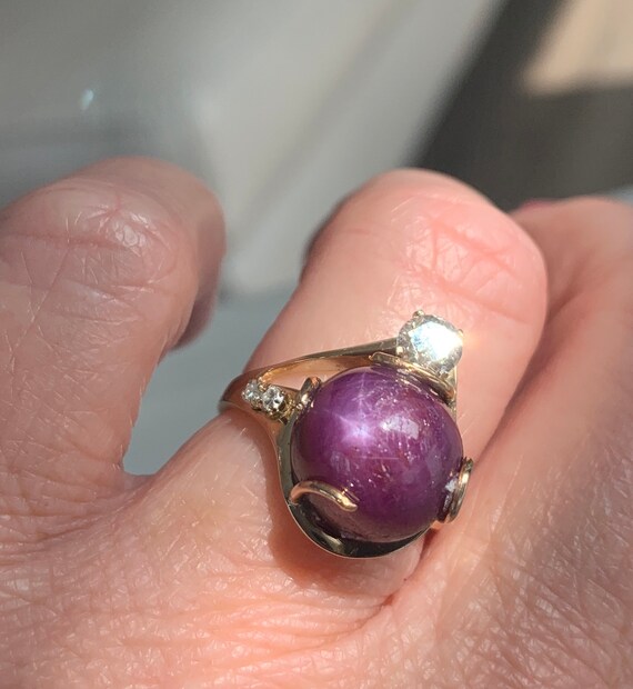 Natural Cabochon Ruby Ring 14k Ruby Ring 14k Gold