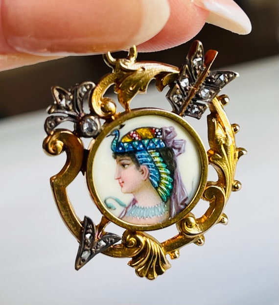 French Beaux Arts Pendant Antique Egyptian Revival