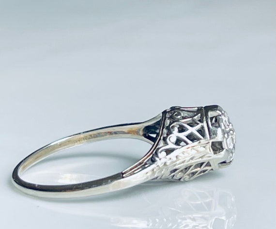 BELAIS Vintage Engagement Ring 18K Diamond Famous Art… - Gem